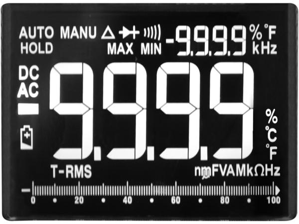 EXTOL PREMIUM 8831251 - multimetr digitální, inverzní displej, True RMS, automatická volba