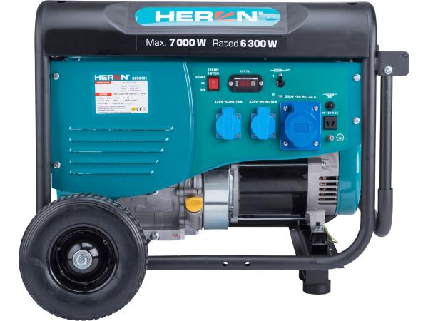 HERON 8896419 - elektrocentrála benzínová 7,0kW/15HP, pro svařování, podvozek