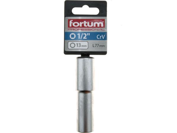 FORTUM 4700513 - hlavice nástrčná prodloužená 1/2", 13mm, L 77mm