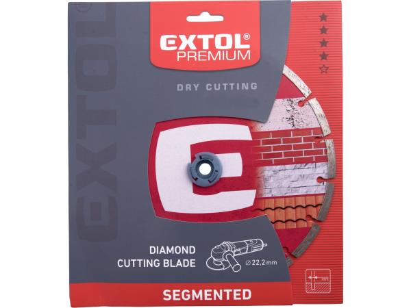 EXTOL PREMIUM 108714 - kotouč diamantový řezný segmentový - suché řezání, O 180x22,2x2,5mm