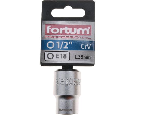 FORTUM 4700703 - hlavice nástrčná vnitřní TORX 1/2", E 18, L 38mm