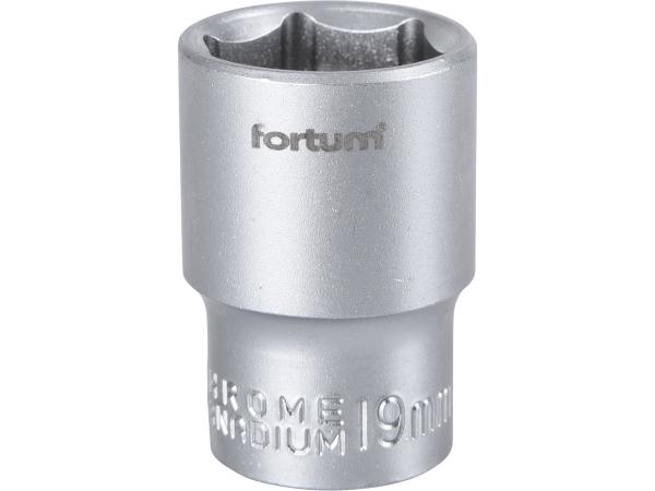FORTUM 4700419 - hlavice nástrčná 1/2", 19mm, L 38mm