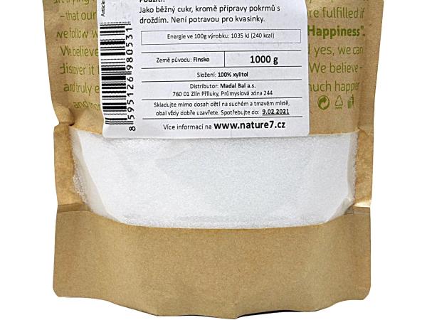 Nature7 570006 - xylitol cukr, 1000g jemná krupice