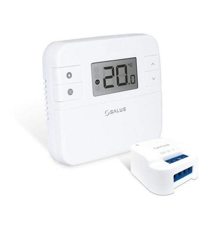 SALUS RT510SR - Programovatelný termostat týdenní s dálkově spínaným relátkem, napáj 2xAA