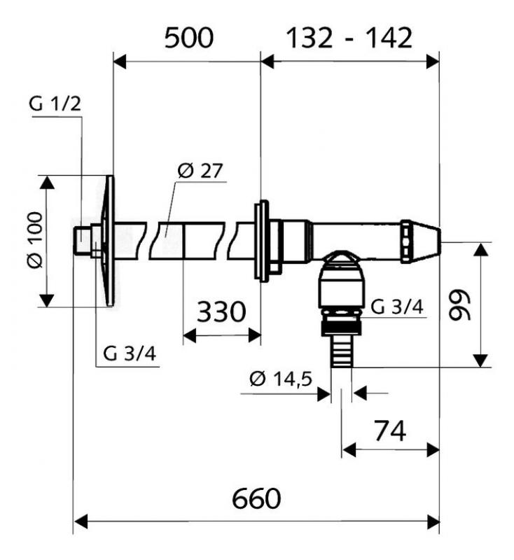 SCHELL Polar II ventil nezámrzný 1/2" 200-500mm, 039970399