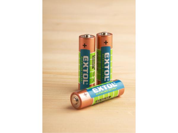 EXTOL ENERGY 42010 - baterie alkalické, 4ks, 1,5V AAA (LR03)