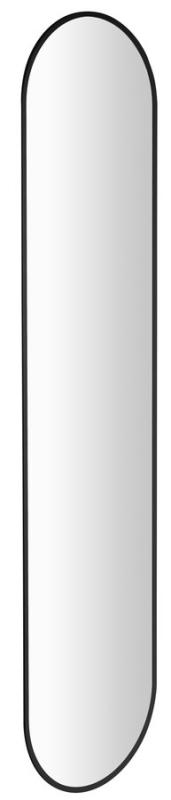 SHARON LONG oválné zrcadlo s LED podsvícením 35x150cm, černá mat