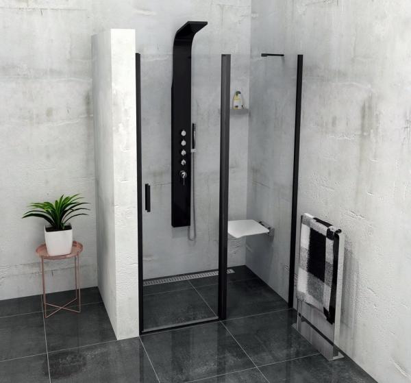 ZOOM LINE BLACK sprchové dveře 1200mm, čiré sklo (ZL1312B)