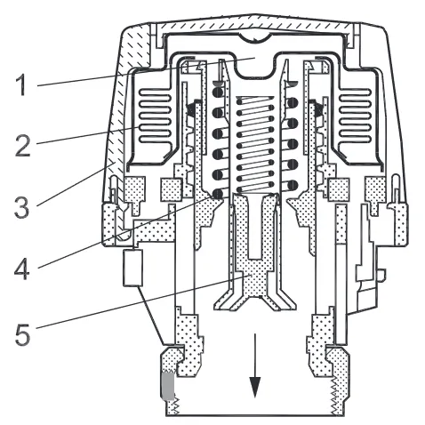 Danfoss Hlavice termostatická RA 2945 s připojením RTD 5 - 26°C 1