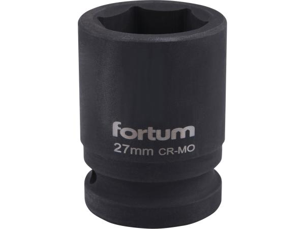 FORTUM 4703027 - hlavice nástrčná rázová 3/4", 27mm, L 52mm