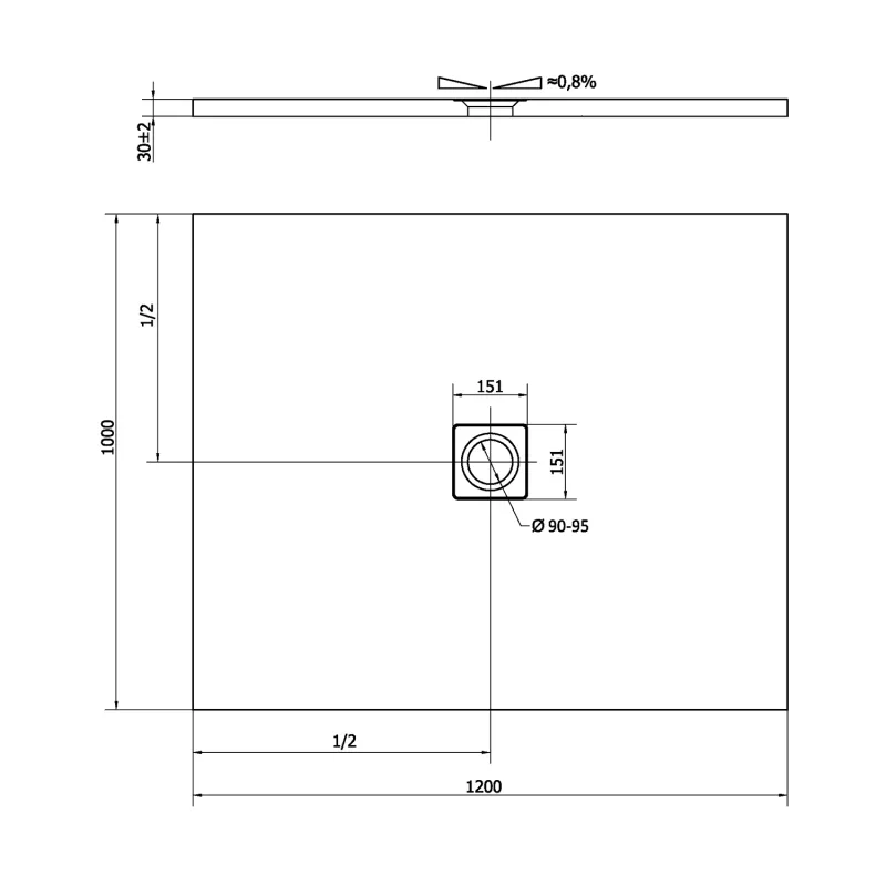 FLEXIA vanička z litého mramoru s možností úpravy rozměru, 120x100cm, béžová mat 1