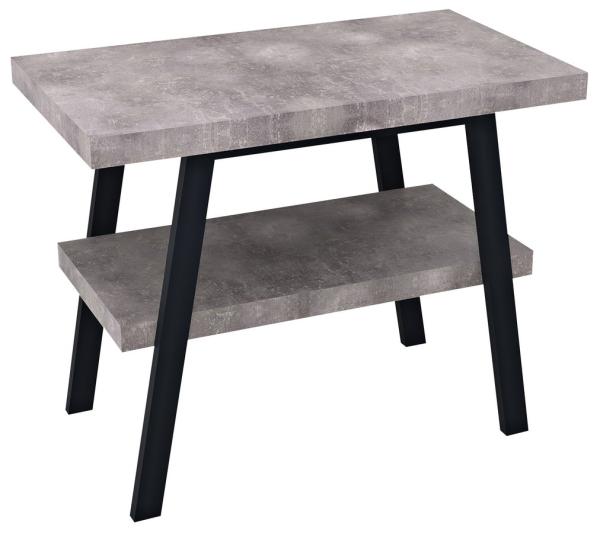 TWIGA umyvadlový stolek 100x72x50 cm, černá mat/cement