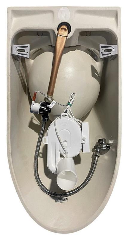 PURA urinál se zakrytým přívodem vody, 31x61 cm, otvory pro víko, bílá ExtraGlaze  769811