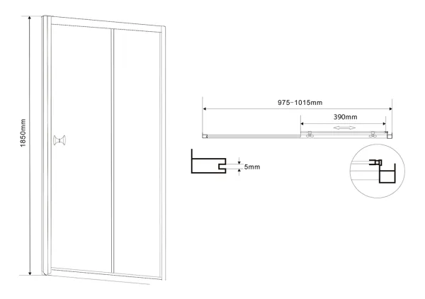AMADEO obdélníkový sprchový kout 1000x800 mm, L/P varianta, Brick sklo (BTS100BTP80)