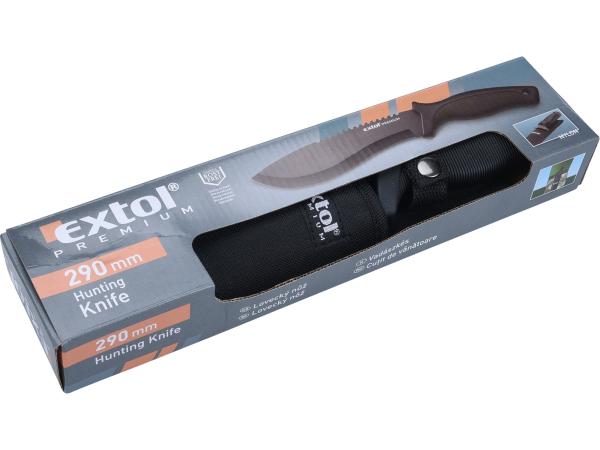 EXTOL PREMIUM 8855304 - nůž lovecký nerez, 290/170mm