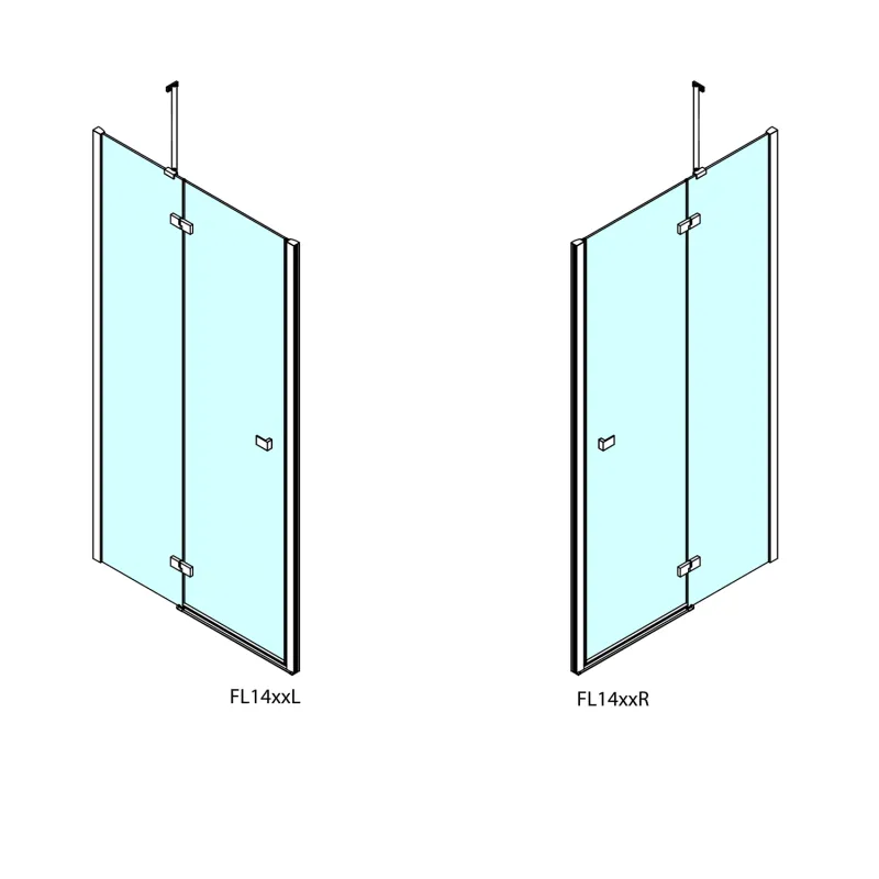 FORTIS LINE sprchové dveře do niky 1500mm, čiré sklo, pravé (FL1415R)