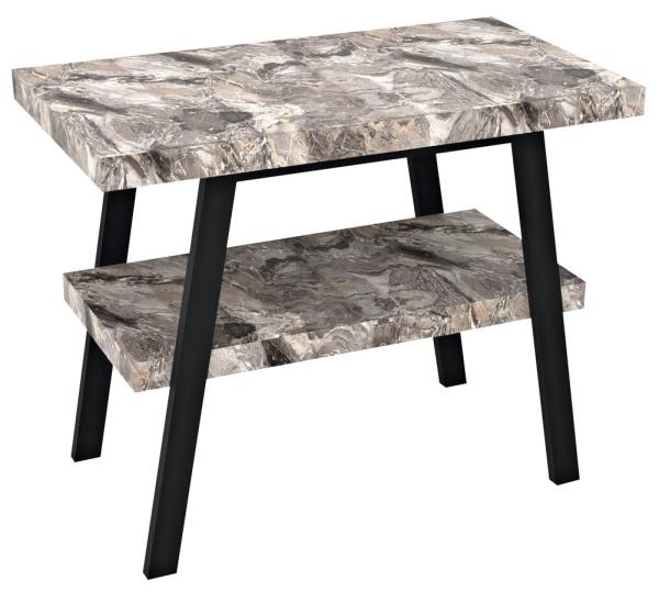 TWIGA umyvadlový stolek 100x72x50 cm, černá mat/šedý kámen (VC442-100-10)