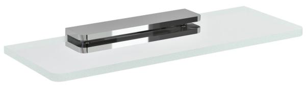 PIRENEI skleněná police 300mm, chrom/čiré sklo