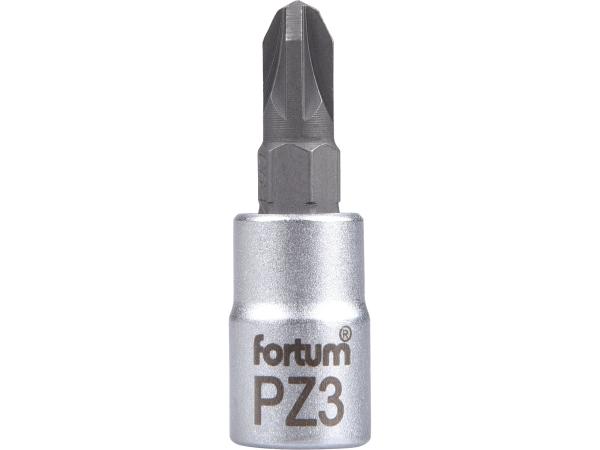 FORTUM 4701823 - hlavice zástrčná 1/4" hrot pozidriv, PZ 3, L 37mm