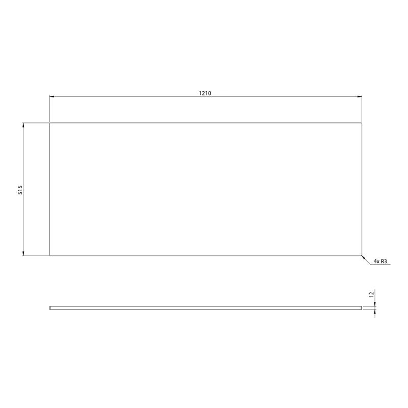 LOREA deska Rockstone 121x1,2x51,5cm, bílá mat