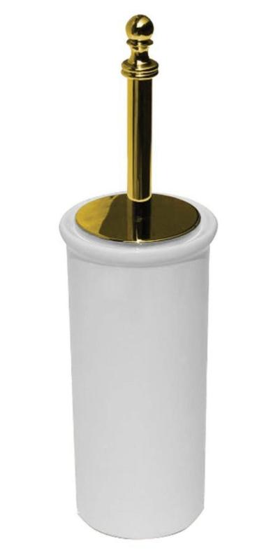 PERLA WC štětka na postavení, keramika, zlato