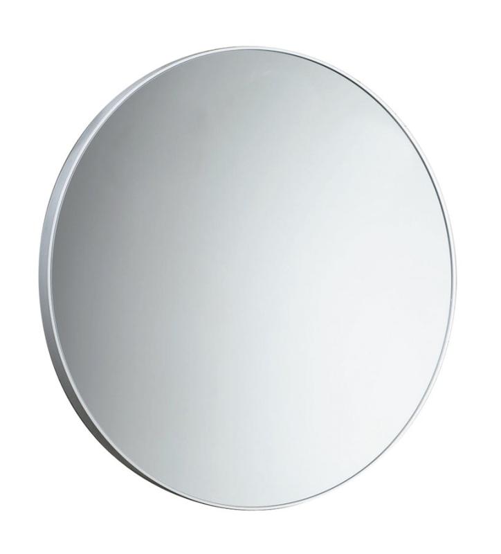Zrcadlo kulaté v plastovém rámu ø 60cm, bílá