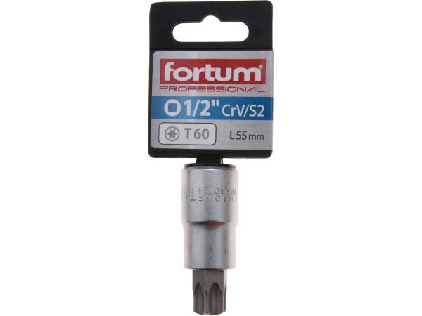 FORTUM 4700728 - hlavice zástrčná 1/2" hrot TORX, T60, L 55mm