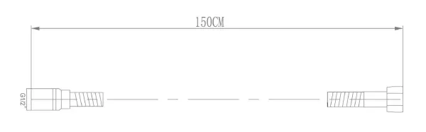 LUX opletená sprchová hadice, roztažitelná 150-180cm, chrom (FSACC293)