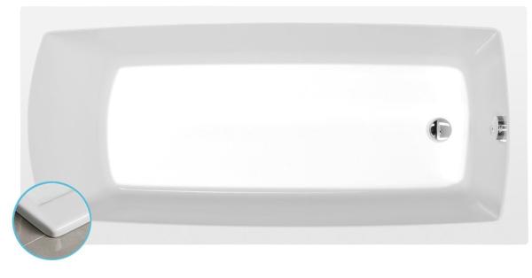 LILY SLIM obdélníková vana 140x70x39cm, bílá (72201S)