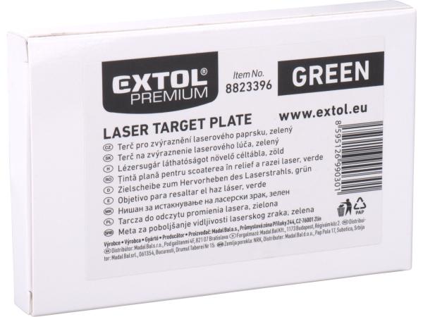 EXTOL PREMIUM 8823396 - terč pro zvýraznění laser. paprsku, zelený
