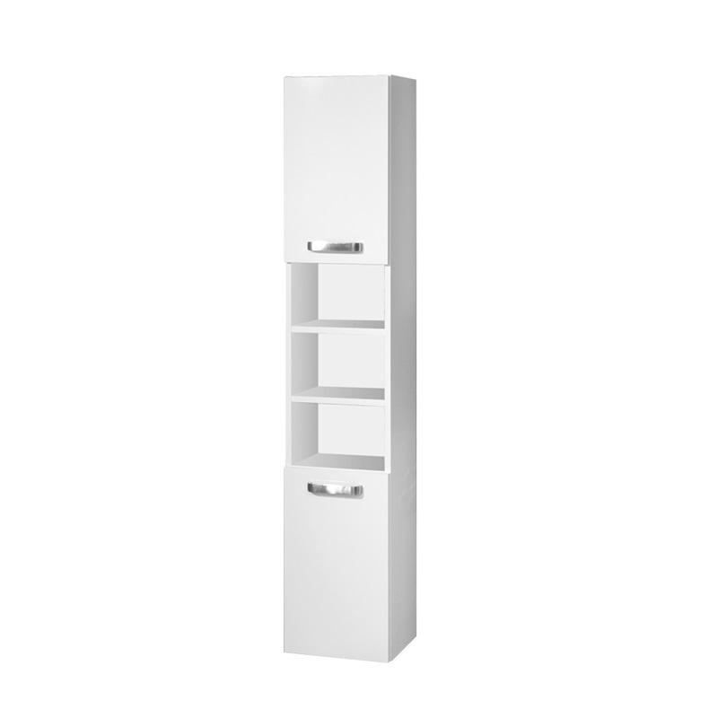MEREO CN814 Leny, koupelnová skříňka vysoká 170 cm, bílá, levá