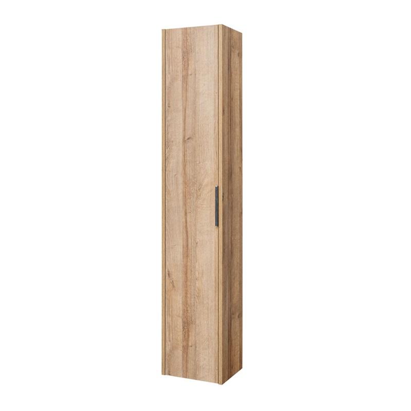 MEREO MP6702 Vigo, koupelnová skříňka vysoká 170 cm, levé nebo pravé otevírání, bílá, dub