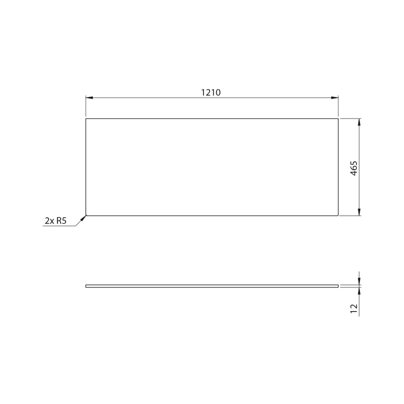 CIRASA deska Rockstone 121x1,2x46,5cm, bílá mat