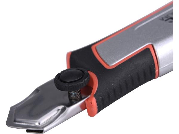 EXTOL PREMIUM 8855025-R - POŠK. OBAL nůž ulamovací kovový s výstuhou, 25mm Auto-lock