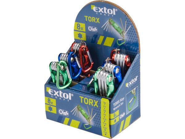 EXTOL CRAFT 66016 - klíče TORX, sada 8ks, T 6-25