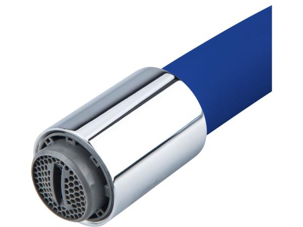 POŠK. OBAL baterie umyvadlová, stojánková s flexibilním ramínkem, 35mm, modrá