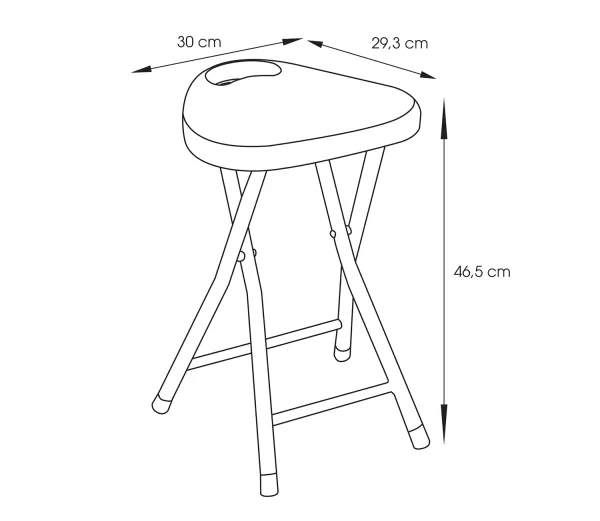 Koupelnová stolička 30x46,5x29,3cm, bílá
