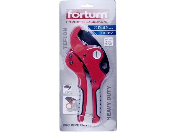 FORTUM 4775011 - nůžky na plastové trubky, O 0-42mm, trojúhel. břit