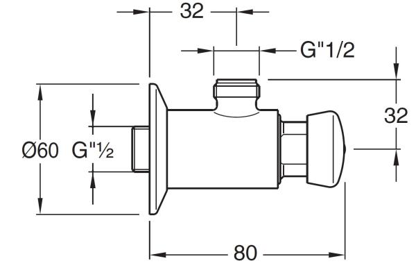 QUIK samouzavírací nástěnný sprchový ventil, chrom (QK16051)