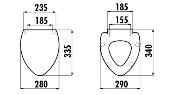 KID WC sedátko, kovové panty, bílá (KC0802.01.0)