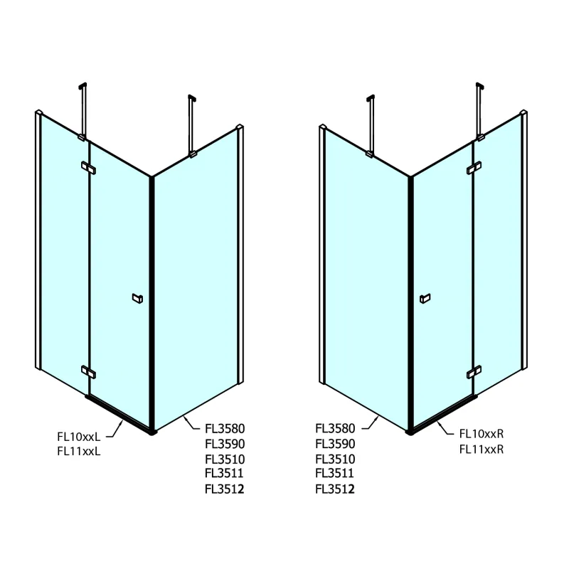 FORTIS LINE sprchové dveře 1100mm, čiré sklo, pravé (FL1011R) 3