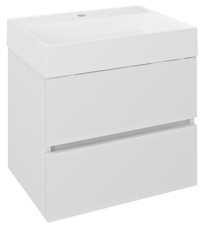 ODETTA umyvadlová skříňka 57x50x43,5cm, bílá lesk (DT060-3030)