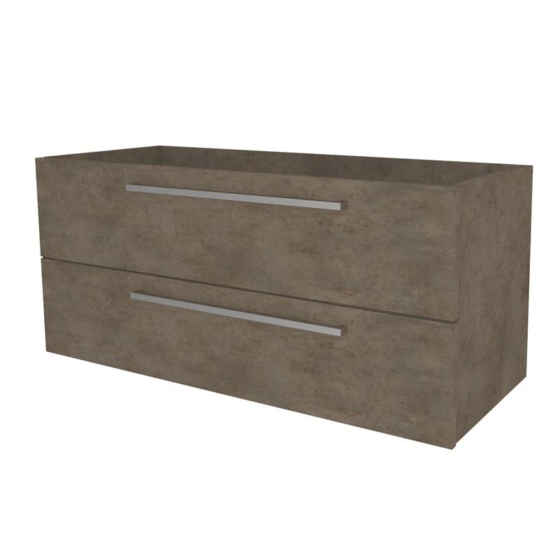 Bino, koupelnová skříňka 121 cm, Multidecor, Beton Chicago tm šedý