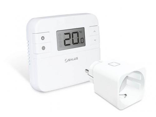 SALUS RT310SPE - Programovatelný termostat s dálkově ovl zásuvkou, napájení 2xAA