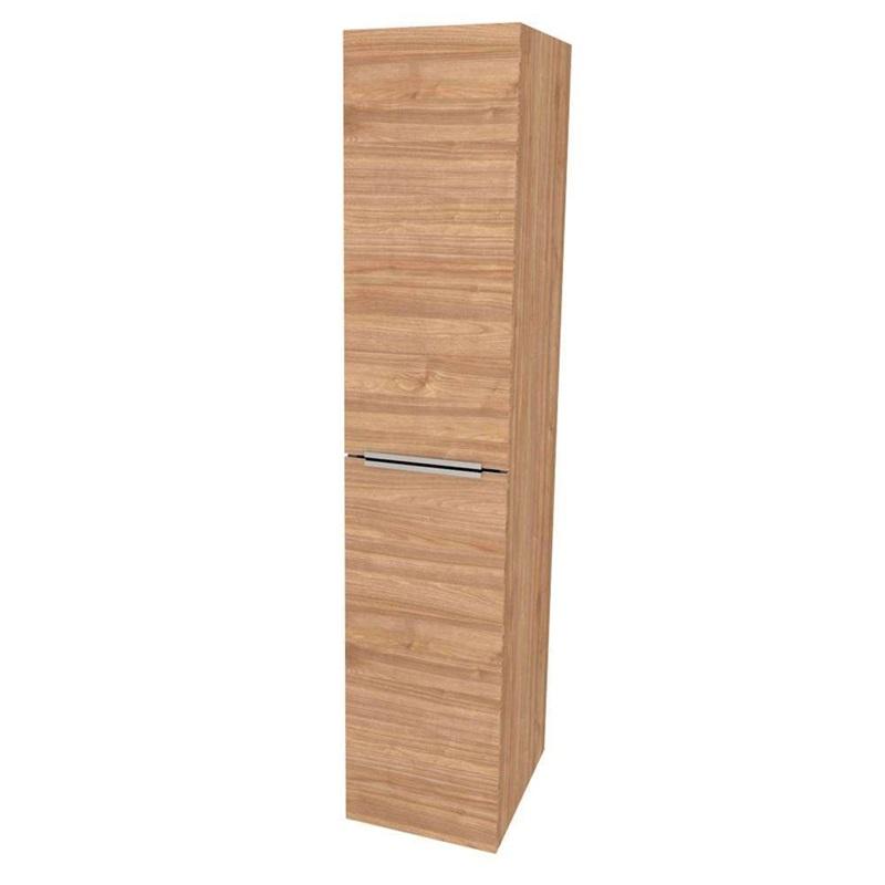 Mailo, koupelnová skříňka vysoká 170 cm, chrom madlo, Multidecor, Light Select Walnut