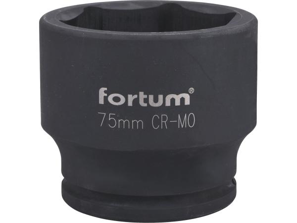 FORTUM 4703075 - hlavice nástrčná rázová 3/4", 75mm, L 90mm