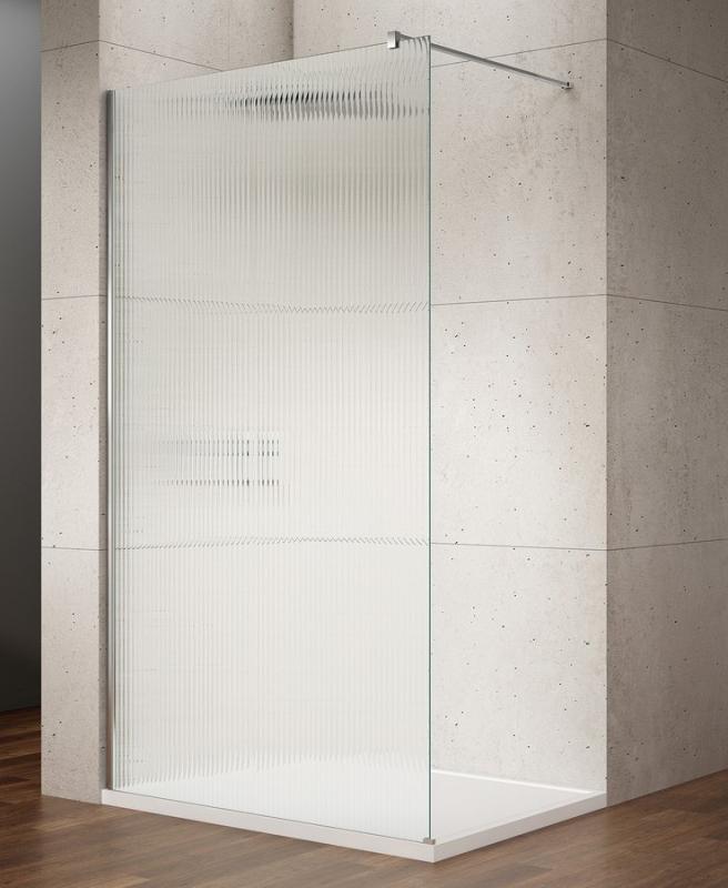 VARIO CHROME jednodílná sprchová zástěna k instalaci ke stěně, sklo nordic, 1400 mm