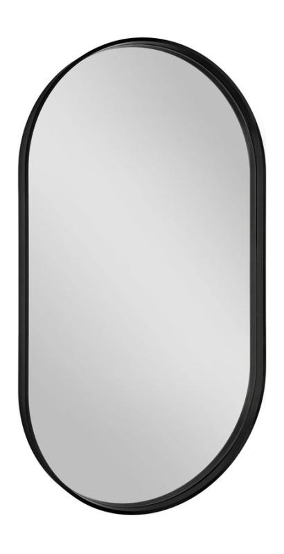 AVONA oválné zrcadlo v rámu 40x70cm, černá mat