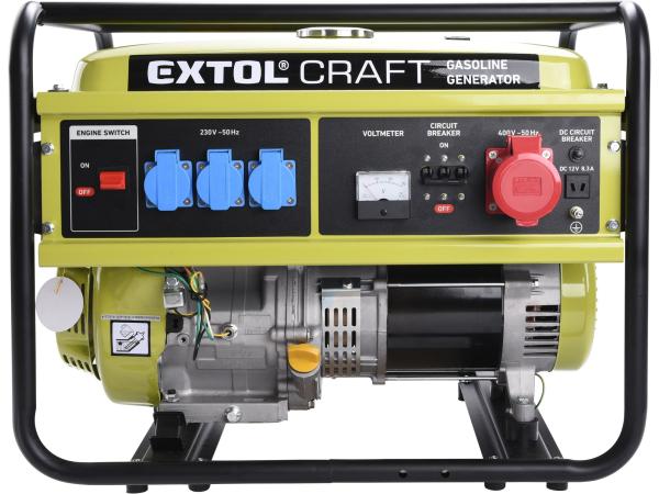 EXTOL CRAFT 421011 - elektrocentrála benzínová, 13HP/5,5kW (400V) 3x1,8kW (230V)