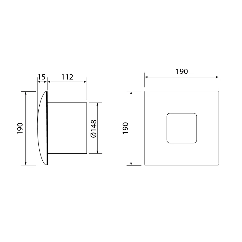 SILENTIS 15 koupelnový ventilátor axiální, 25W, potrubí 150mm, bílá 1